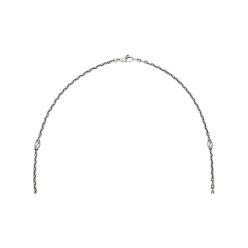 GUCCI 925 Sterling Silver Necklaces Women's Red-3