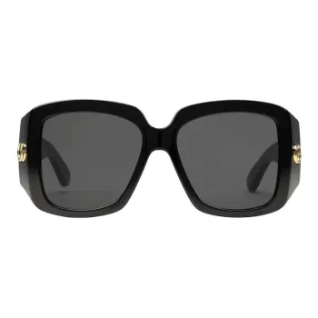 GUCCI Injection Molding Irregular Shape Sunglasses Women's Black