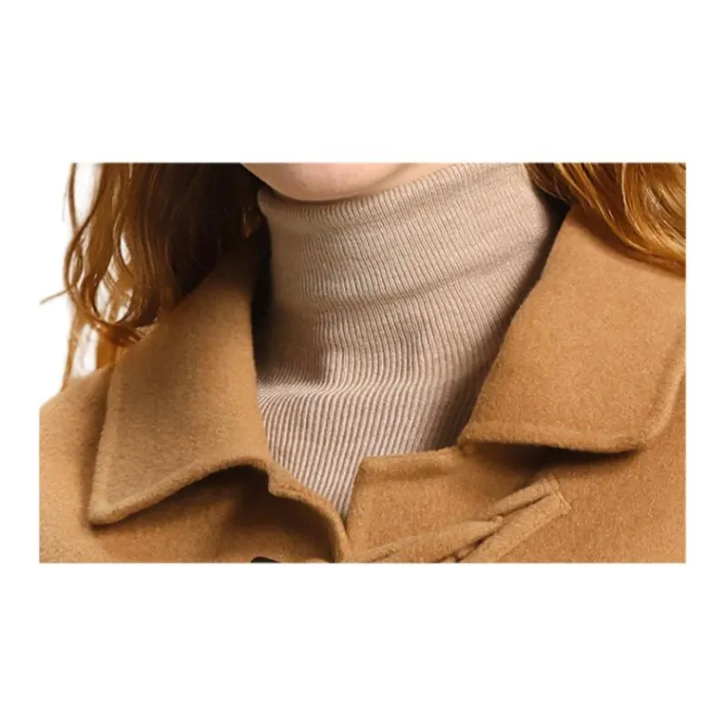 FENHONGMALI Coats Women's Camel-2