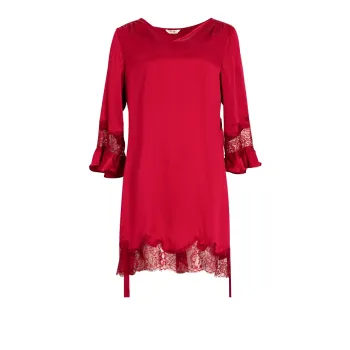 Silk Boundary Nightgown Women's