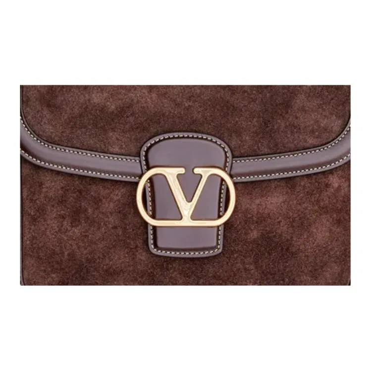 Valentino VLogo Plaque Foldover Top Shoulder Bag-2