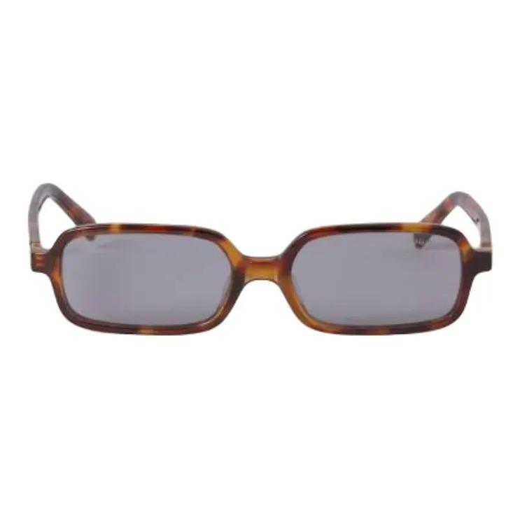 MIU MIU Acetate Rectangular Sunglasses Women's Dark Gray-1