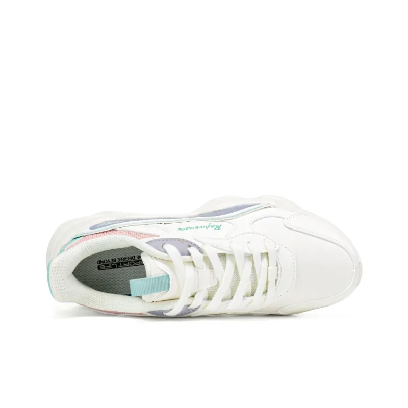 361° Wear Resistant Running Shoes Women's White Purple-3