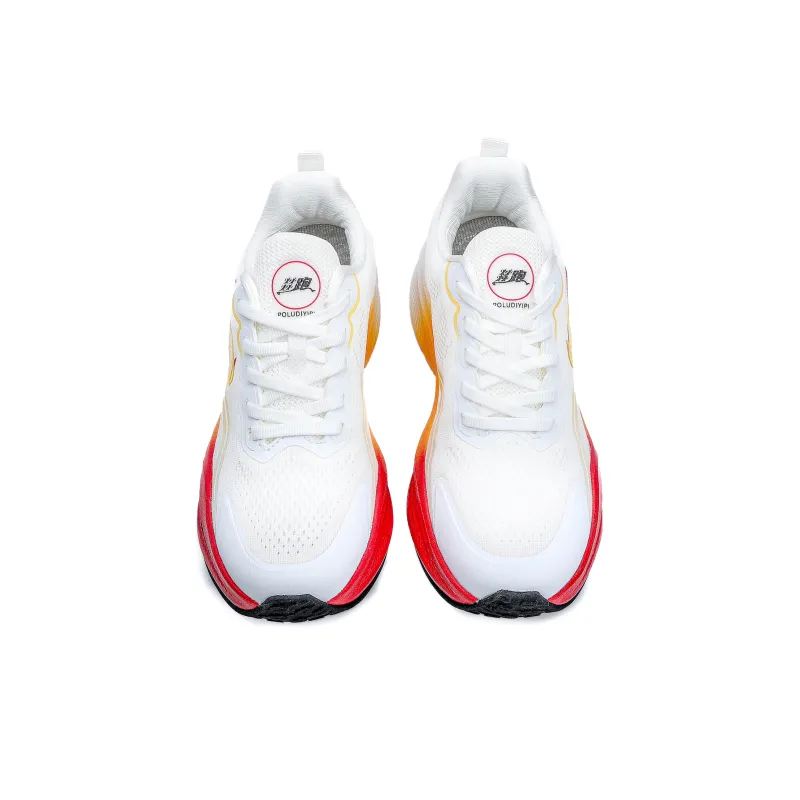 POLUDIYIPI Yipao Breathable Impact-Resistant Low-Top Popcorn Sprint Training Running Shoes Unisex Wheel Of Fire White-4