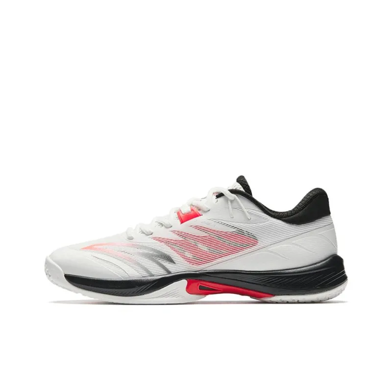 Anta Anti-Slip And Wear-Resistant Coverage Low-Top Badminton Shoes Men's White Red Black-0
