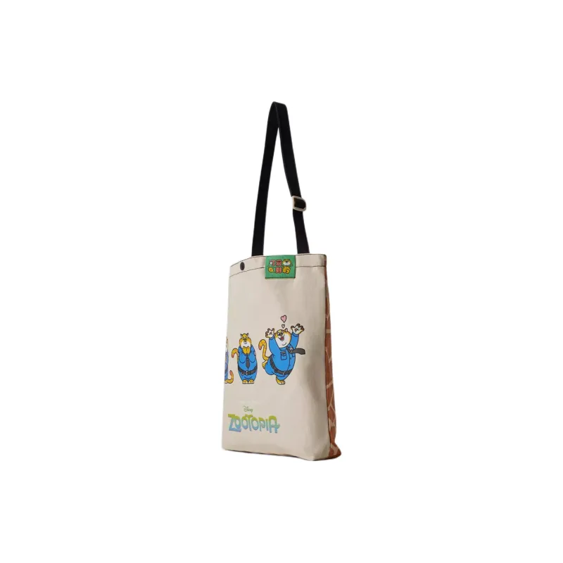 ZARA Disney Collaboration Cotton Tote Bag Shopping Bag Crossbody Bag Shoulder Bag Kids' Light Beige Yellow-2