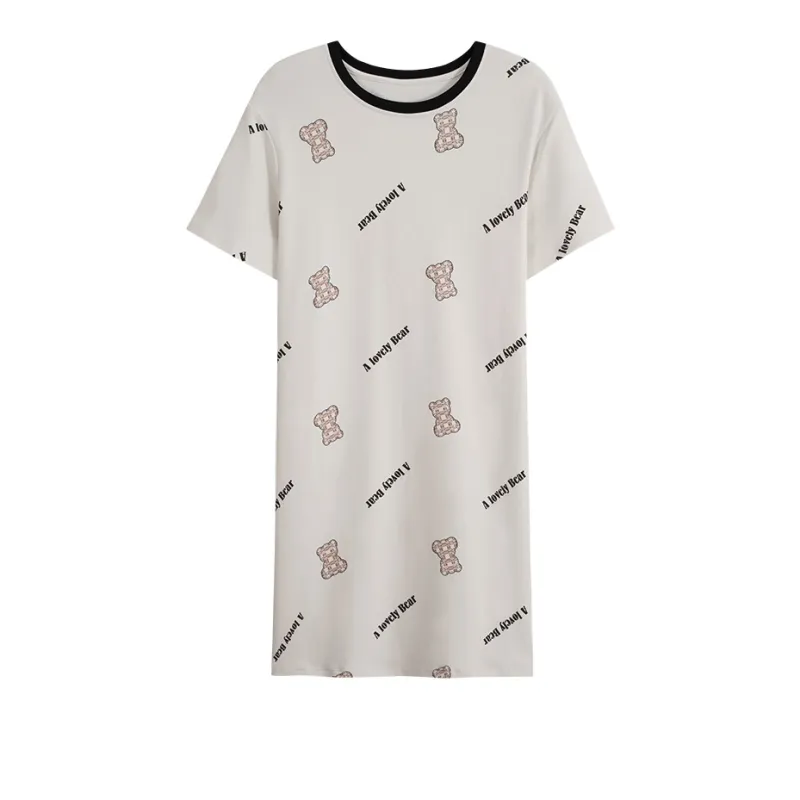 CAIHENGTONG Nightgown Women's White-0