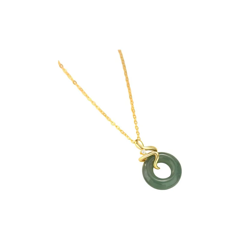Emerald Glutinous Jade Necklaces Women's-5