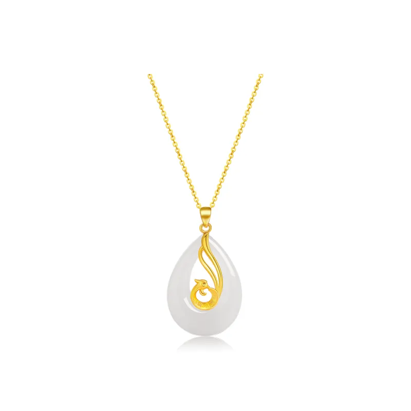 YINXIANGMOU Hetian Jade Necklaces White Jade Women's-0