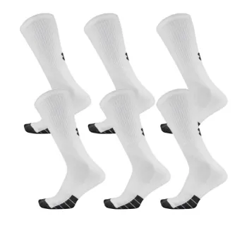 Under Armour Unisex UA Performance Tech Crew 6-Pack Socks Mid-Calf Socks Unisex 6 Pack White