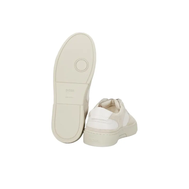HUGO BOSS Erkek Low Top Skateboard Shoes Men's White-4