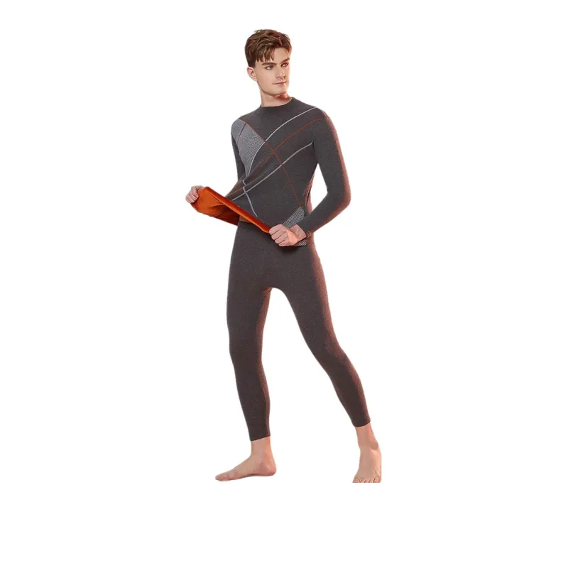 Red bean Men Thermal Sets-1