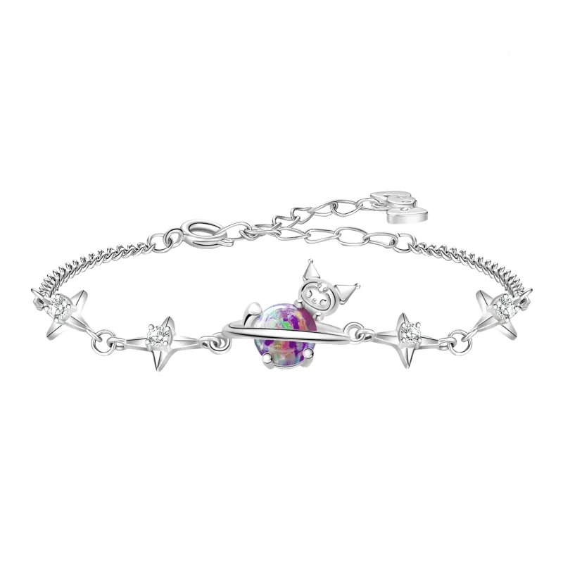 TIDECOLOR Kulomi Copper Silver Bracelet Women's Silver Purple-0