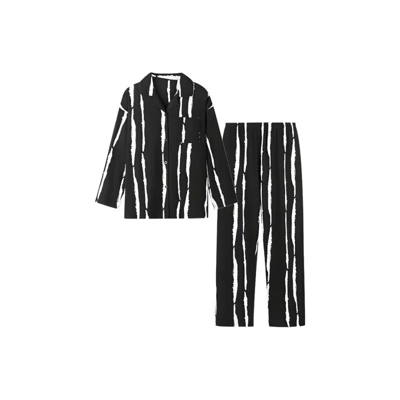 Xiang Ning Pai Pajama Set Women's Vintage Black-0
