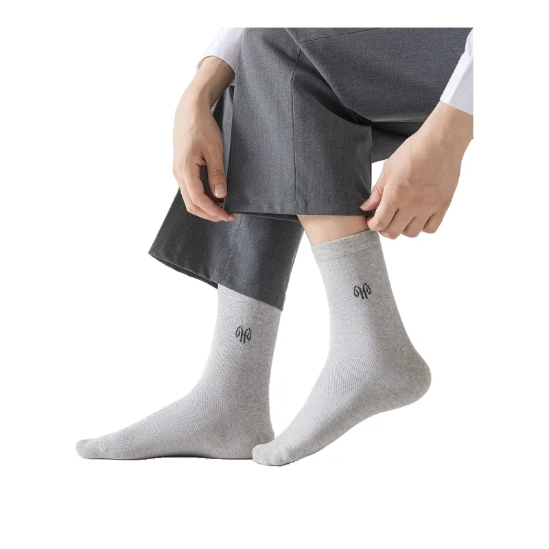 H YXIANG Mid Calf Socks Men's 6 Pack-1