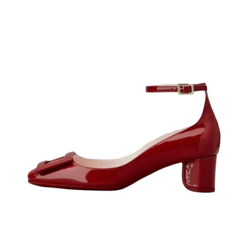 Roger Vivier Roundy Ankle Strap Buckle Pumps