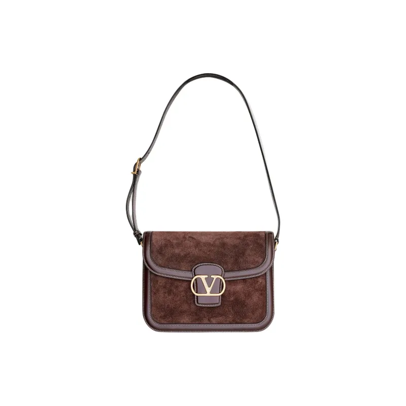 Valentino VLogo Plaque Foldover Top Shoulder Bag-0