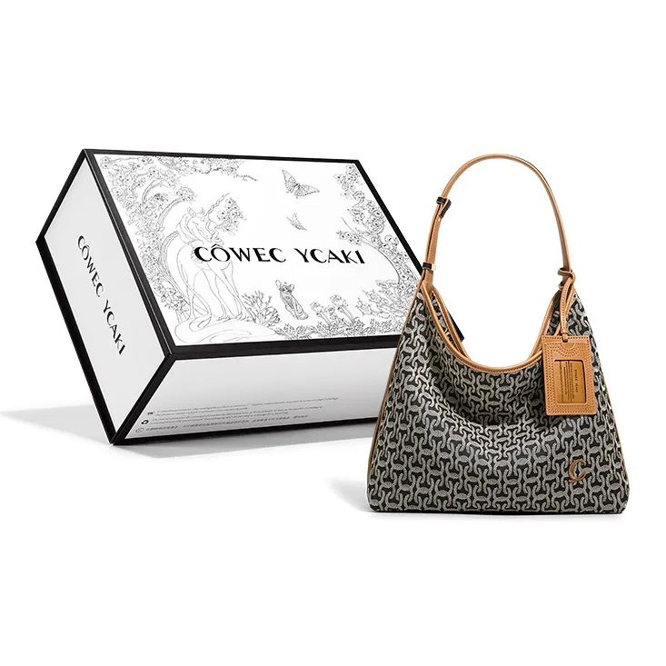 COWEC YCAKI Cow Leather Shoulder Bag Women's Black-0