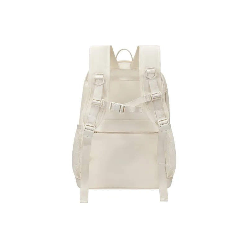 V.NINE Fabric Laptop Bag Backpack Regular Unisex Light Sand/Obsidian Black-4