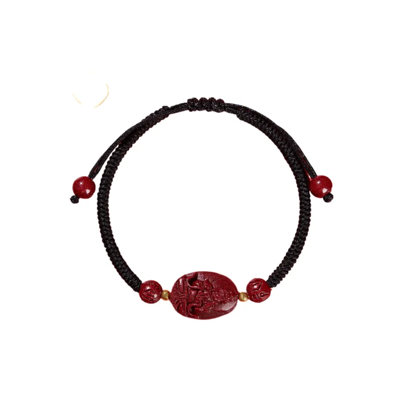 LOVING Reconstructed Cinnabar Bracelets Unisex-27
