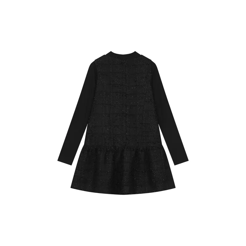 ELF SACK Casual Suit Women's Bowknot Black-1