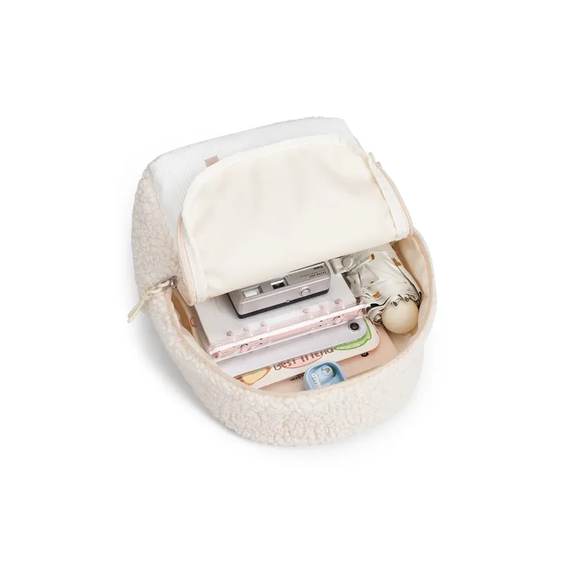 LOVERPUSS Fabric Backpack Regular Women's Creamy Apricot-4