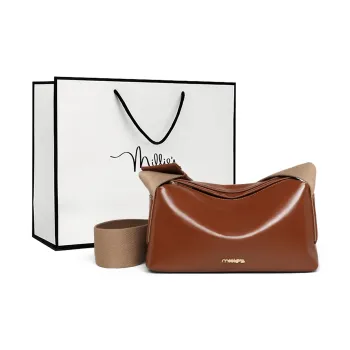 MILLIE'S Cow Leather Underarm Shoulder Bag Regular Women's Brown/Black