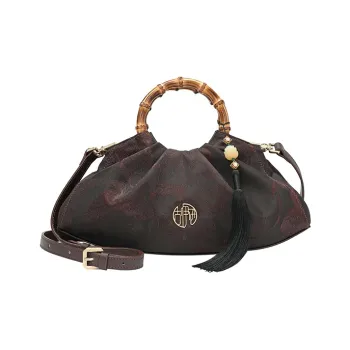 Ancient Yi Xi Handbags Dark Red Brown