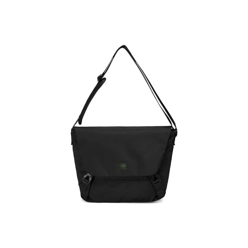 Skechers Fabric Messenger Bag, Shoulder Bag, Crossbody Bag Regular Unisex Carbon Black-1
