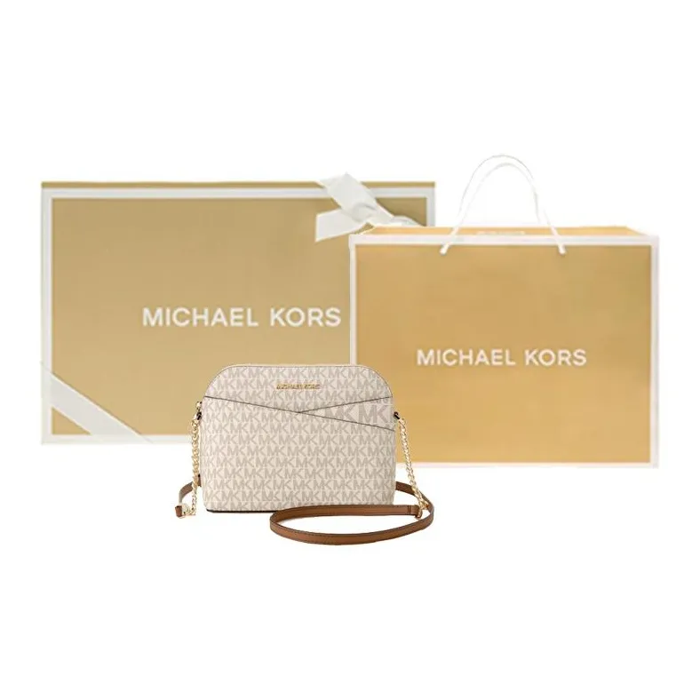 MICHAEL KORS Jet Set Travel PVC Dome Bag Commute Shoulder Bag Crossbody Bag Regular Women's Vanilla White-6