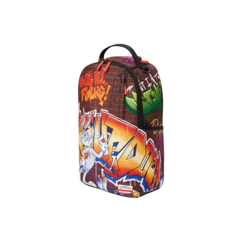 SPRAYGROUND Polyester Backpack Regular Unisex Orange/Gray-3