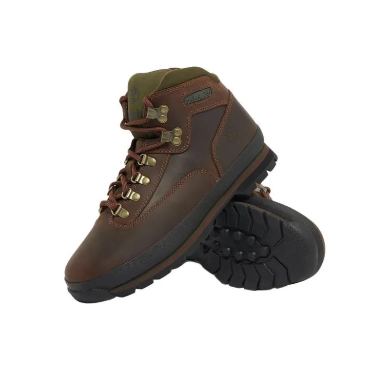 Timberland Euro Hiker Anti Slip Wear Resistant High Top Hiking Shoes Men's Brown-3
