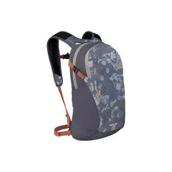 OSPREY Recycled Polyester Outdoor Hiking Bag Backpacks Unisex Gray Blue Print