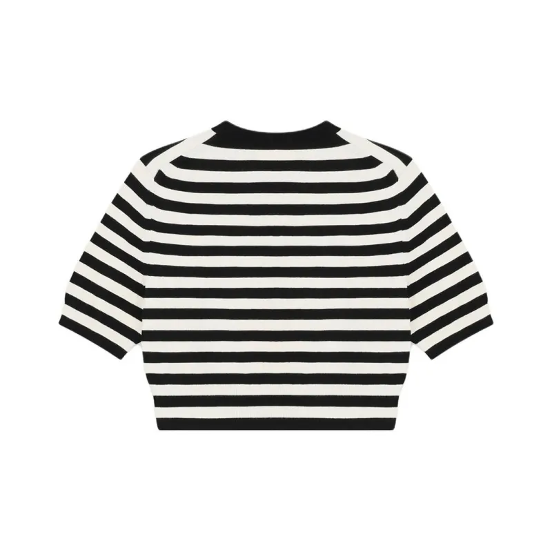 WE11DONE Striped Knitted T shirt-1
