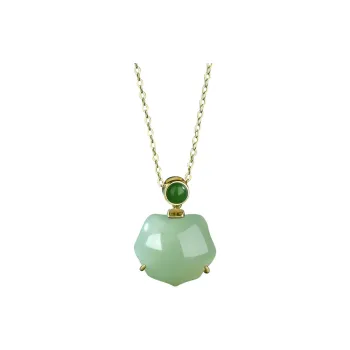 Andaozi Hetian Jade Necklaces Pale Greenish White Jade Unisex
