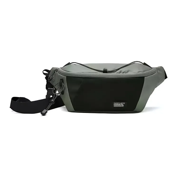 Skechers Fabric Fanny Pack Regular Unisex Black & Orchid Green-0
