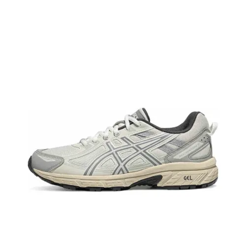 Asics Gel Venture 6 Anti Slip Wear Resistant Low Top Trail Running Running Shoes Women's White Gray