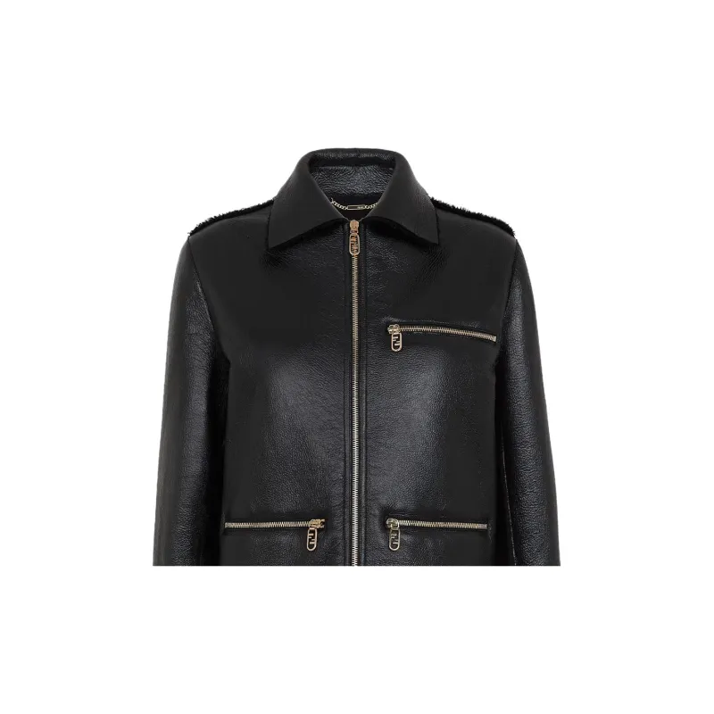 FENDI Jackets Coats Women's Black-3