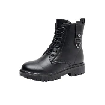 EGCHI Crew Martin Boot Unisex Black