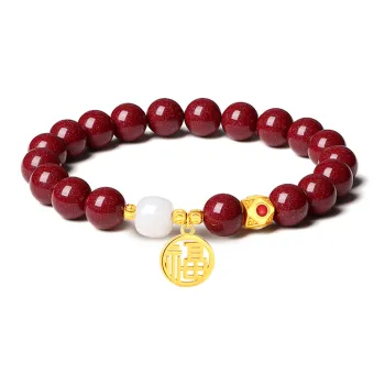 SEVEN COOK Reconstructed Cinnabar Bracelets Women's
