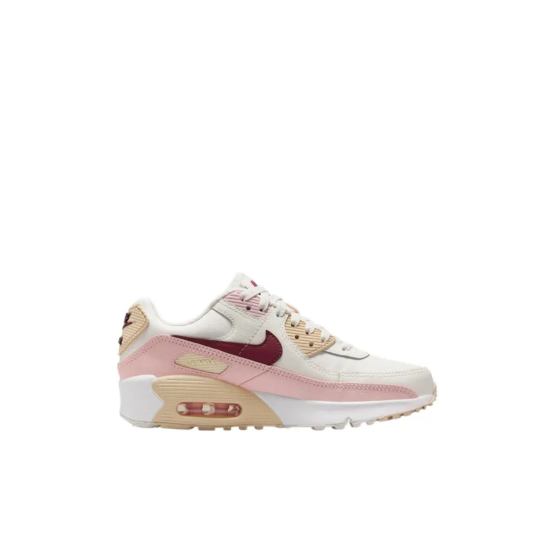 Nike Air Max 90 Low Top Kids Lifestyle Shoes Pink Teenagers-1