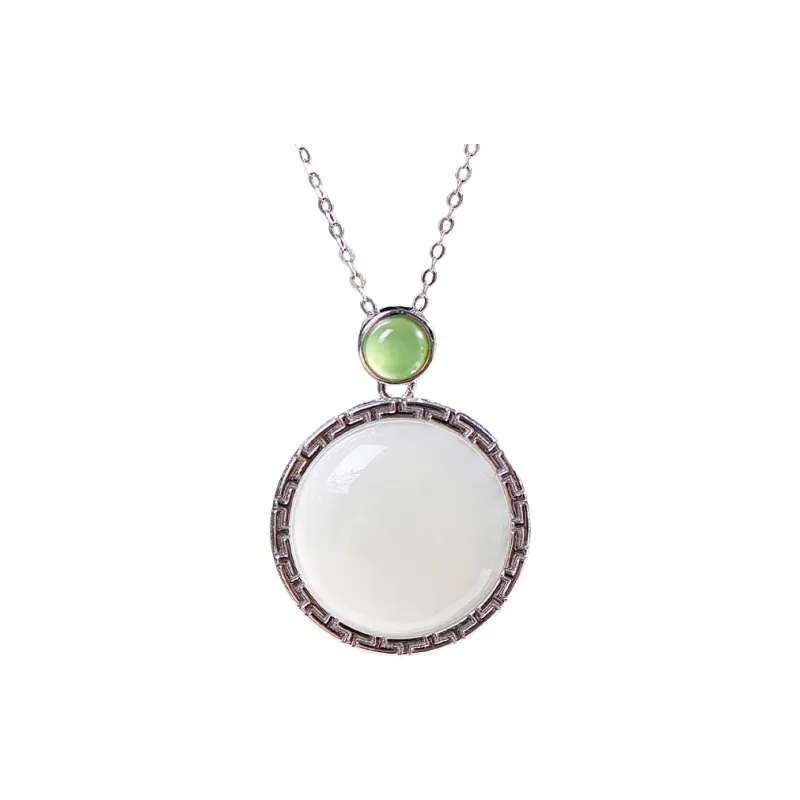 Jade Ink Love Minimalist Style Versatile White Jade Unisex-0
