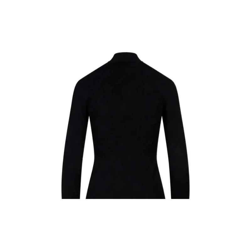 FENDI Long-Sleeved Dresses Women's Black-4