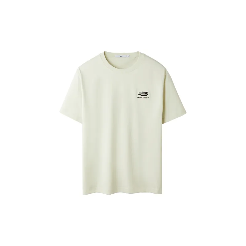 HLA Short Sleeved T Shirts Men's Light Yellow-0