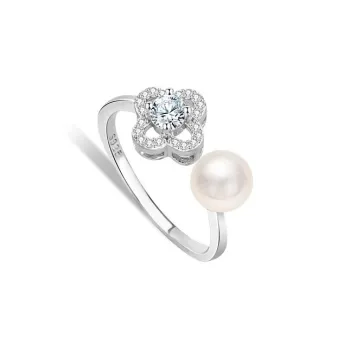 CARAT'S DIARY 925 Sterling Silver Shell Pearl Rings Women's