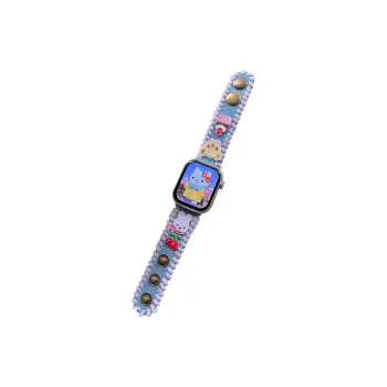 MSSM Watch Band Apple Compatibility Denim Material