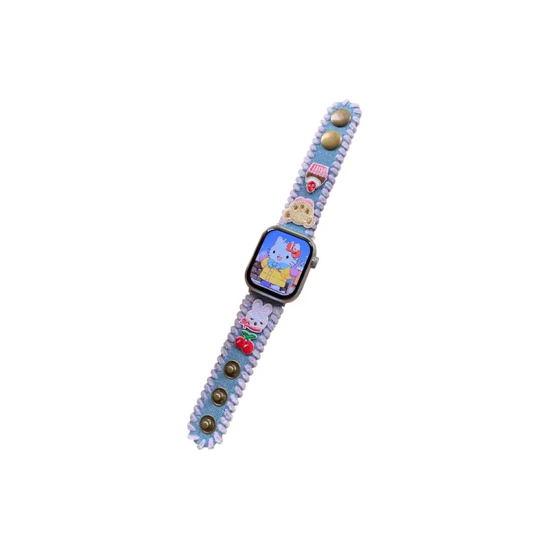 MSSM Watch Band Apple Compatibility Denim Material-0