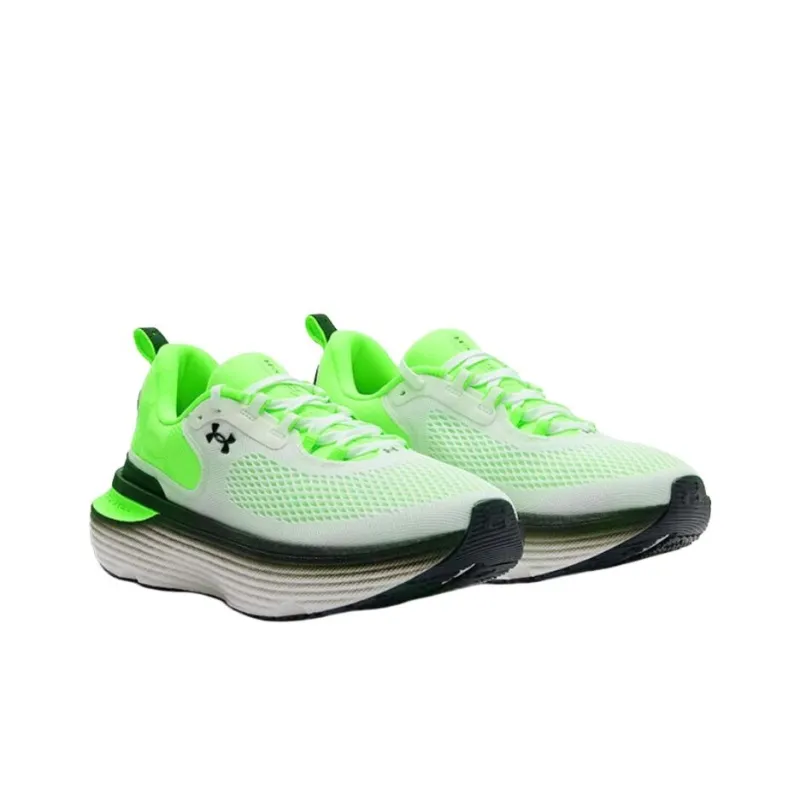 Under Armour Infinite Elite 2 Anti Slip Wear Resistant Low Top Trail Running Sprint Running Shoes Men's White Green-1
