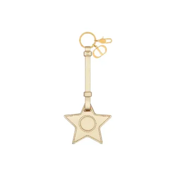 DIOR Calfskin Keychains Women's Gold
