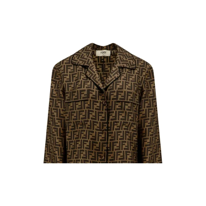 FENDI Shirts Women's Brown-4